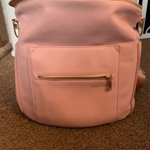 Pink fawn diaper bag